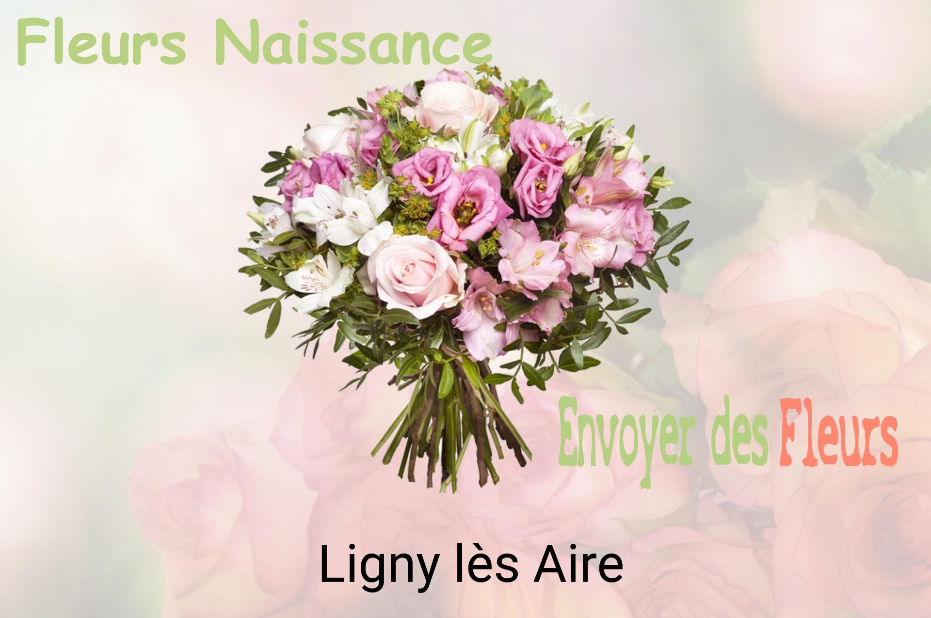 Bouquet de fleurs de naissance livré à Ligny-lès-Aire